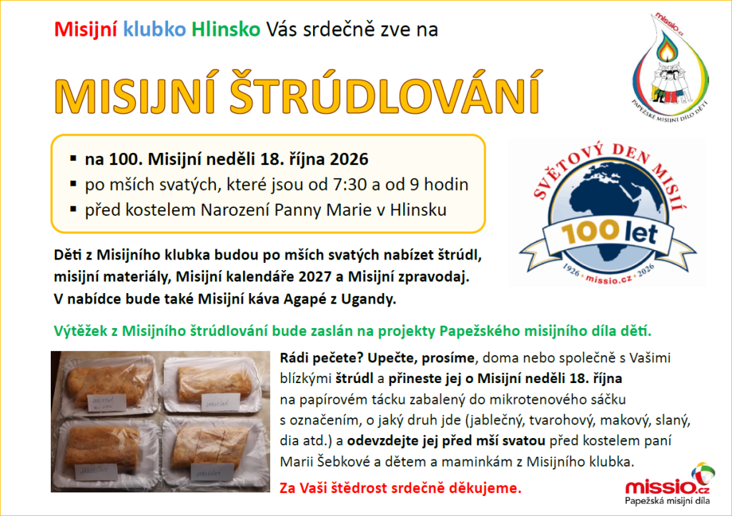 Misijní štrúdlování Hlinsko 2026